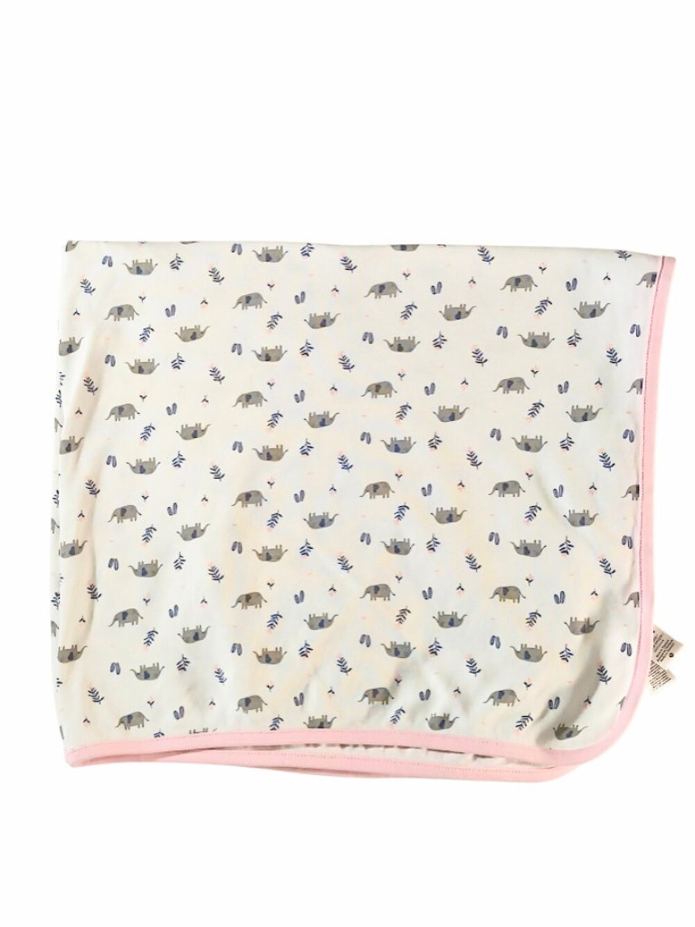 Just One You Carter's Elephant White Pink Lovey Security Blanket 29" X 33"
